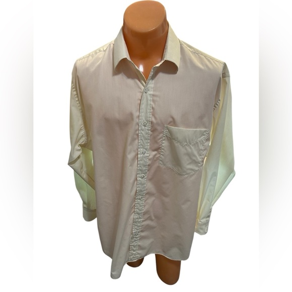 HemraJani Custom Tailored Hong Kong Shirt White Cream Size Neck 15.5” Arm 33/34. - Picture 2 of 13